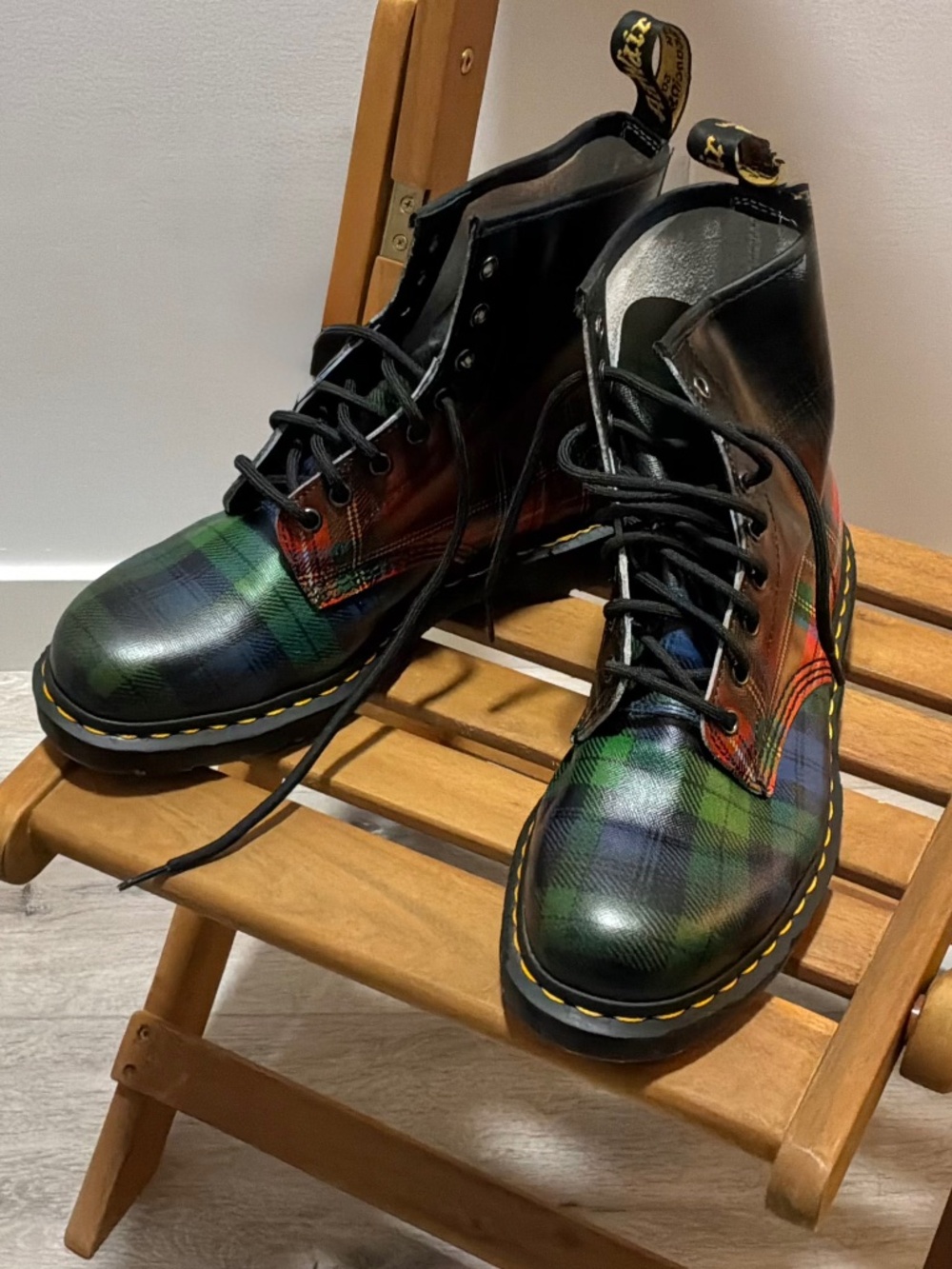 RARE Dr. Martens 1460 Dual Tartan Lace-up Boots - Men’s 11 / Women’s 12